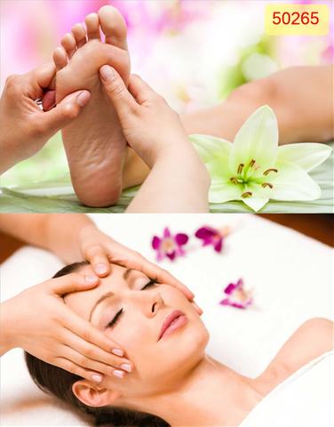 Tranh spa chăm sóc chân và mặt